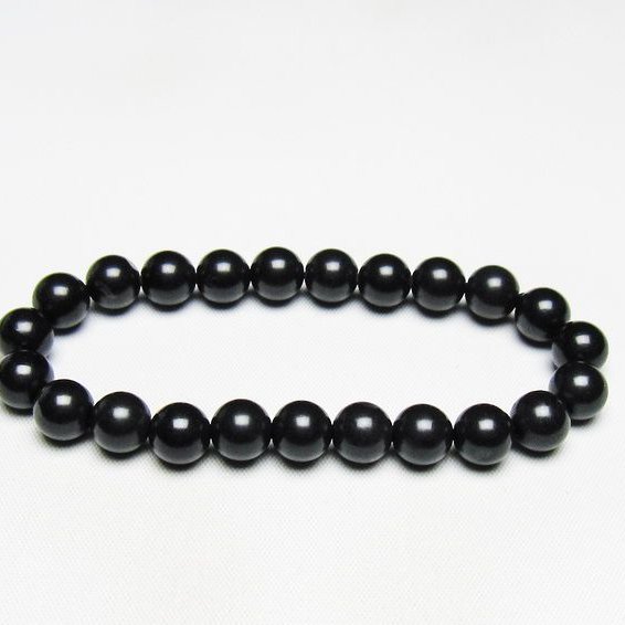 ＼P5倍＆最大2,000円OFF／ ブラックシリカ ブレスレット 8mm 黒鉛珪石 black silica ブレス bracelet ..