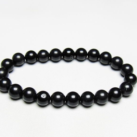 ＼P5倍＆最大2,000円OFF／ ブラックシリカ ブレスレット 8mm 黒鉛珪石 black silica ブレス bracelet ..