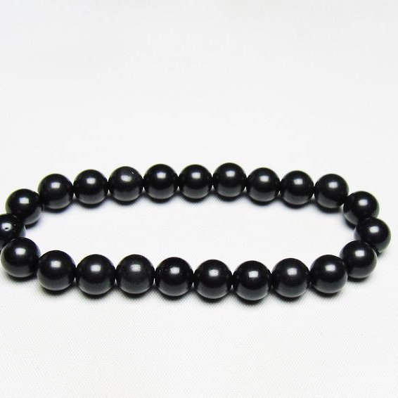 ＼P5倍＆最大2,000円OFF／ ブラックシリカ ブレスレット 8mm 黒鉛珪石 black silica ブレス bracelet ..