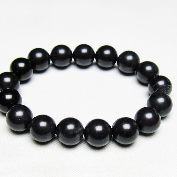 ＼P5倍＆最大2,000円OFF／ ブラックシリカ ブレスレット 12mm 黒鉛珪石 black silica ブレス bracelet ..