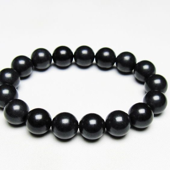 ＼P5倍＆最大2,000円OFF／ ブラックシリカ ブレスレット 12mm 黒鉛珪石 black silica ブレス bracelet ..