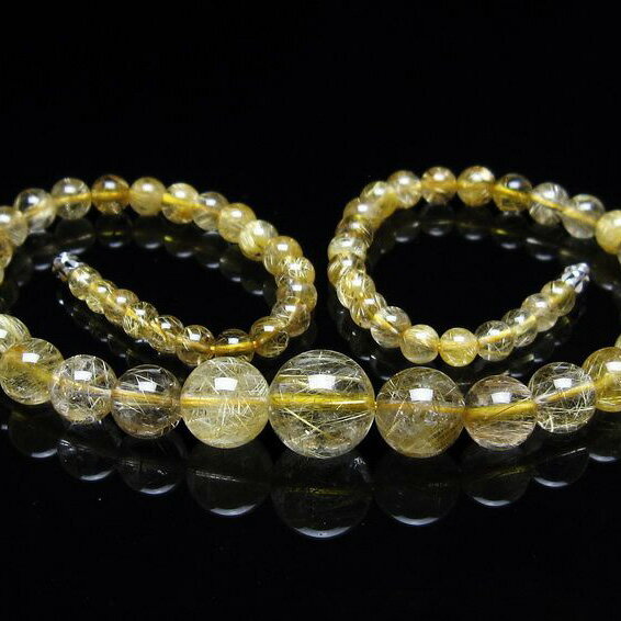 タイチンルチルクォーツ ネックレス ルチルクォーツ necklace ルチレイテッドクォーツ 一点物 送料無料..