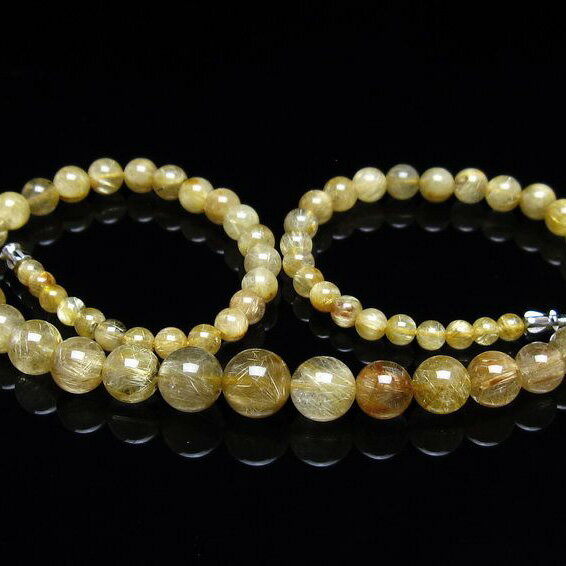 タイチンルチルクォーツ ネックレス ルチルクォーツ necklace ルチレイテッドクォーツ 一点物 送料無料..