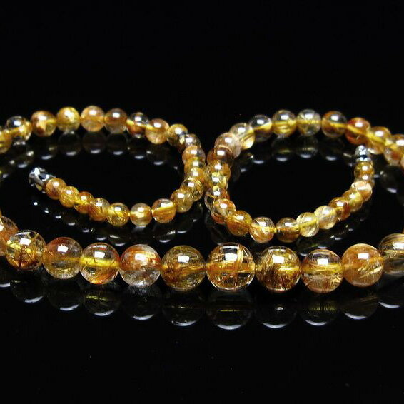 タイチンルチルクォーツ ネックレス ルチルクォーツ necklace ルチレイテッドクォーツ 一点物 送料無料..