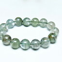 グリーンファントム ブレスレット 15mm ファントムクォーツ ブレス 幻影水晶 phantom quartz ファントム水晶 bracelet 一点物 送料無料 111-44191