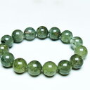 グリーンファントム ブレスレット 15mm ファントムクォーツ ブレス 幻影水晶 phantom quartz ファントム水晶 bracelet 一点物 送料無料 111-44213