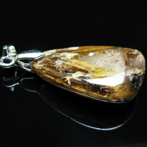 タイチンルチルクォーツ ペンダント ブラウンゴールド ルチルクォーツ ペンダントトップ pendant ルチ..