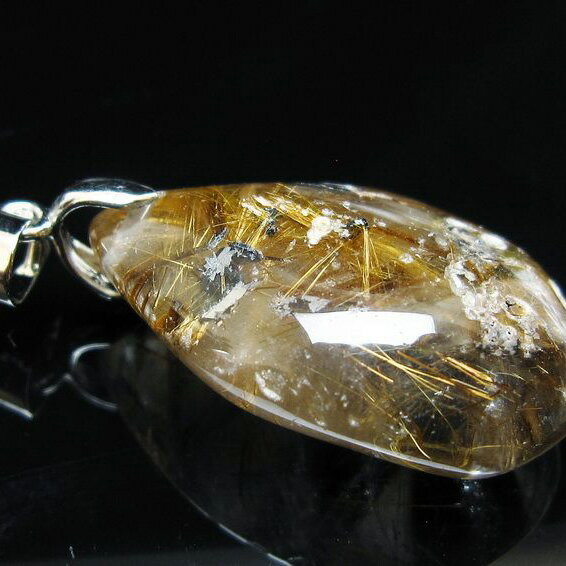 タイチンルチルクォーツ ペンダント ブラウンゴールド ルチルクォーツ ペンダントトップ pendant ルチ..