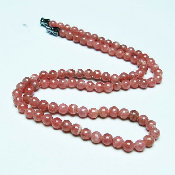 インカローズ ネックレス 菱マンガン鉱 ロードクロサイト necklace インカの薔薇 inca rose 一点物 メ..