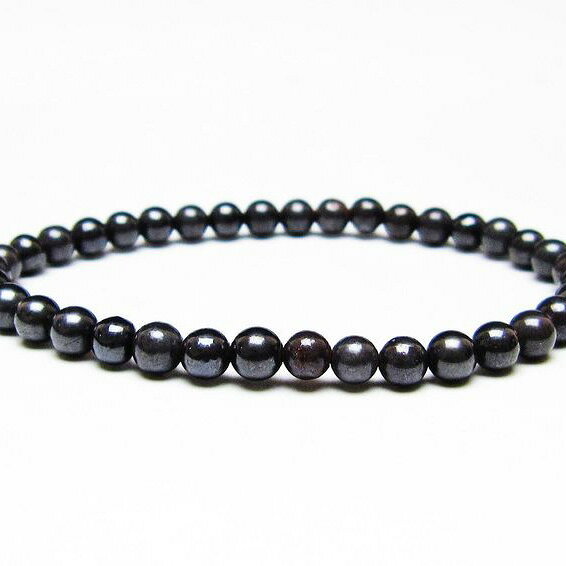 スギライト ブレスレット 5mm ブラックスギライト ブレス bracelet ブラックアイアンスギライト 一点物 メール便可 [M便 1/10] 111-45477