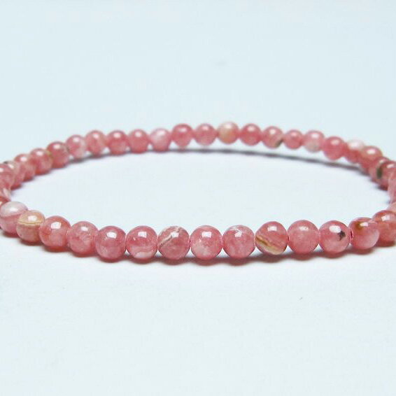 ＼P5倍＆最大2,000円OFF／ インカローズ ブレスレット 4mm ロードクロサイト ブレス 菱マンガン鉱 bracelet インカの薔薇 inca rose 一点物 メール便可 [M便 1/10] 111-46488