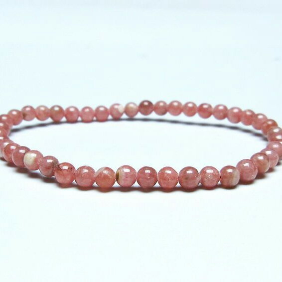 ＼P5倍＆最大2,000円OFF／ インカローズ ブレスレット 4mm ロードクロサイト ブレス 菱マンガン鉱 bracelet インカの薔薇 inca rose 一点物 メール便可 [M便 1/10] 111-46515