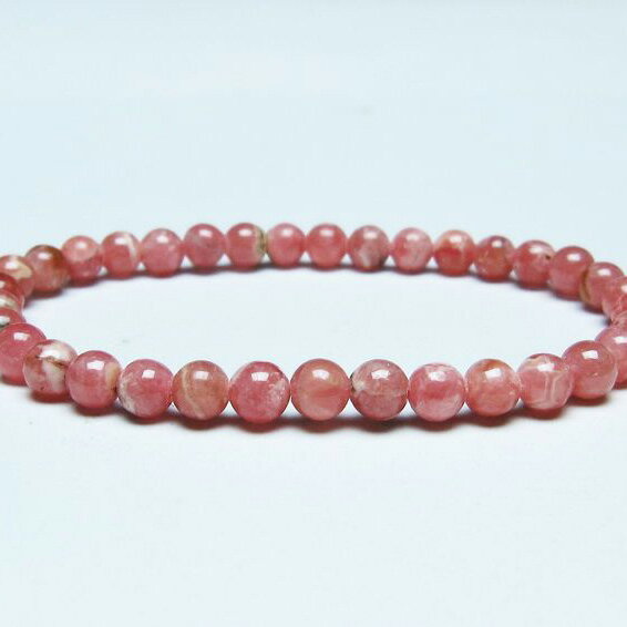 ＼P5倍＆最大2,000円OFF／ インカローズ ブレスレット 5mm ロードクロサイト ブレス 菱マンガン鉱 bracelet インカの薔薇 inca rose 一点物 メール便可 [M便 1/10] 111-46526