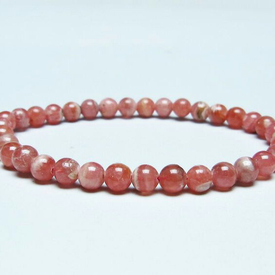 ＼P5倍＆最大2,000円OFF／ インカローズ ブレスレット 5mm ロードクロサイト ブレス 菱マンガン鉱 bracelet インカの薔薇 inca rose 一点物 メール便可 [M便 1/10] 111-46528
