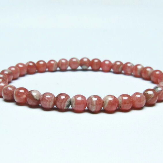 ＼P5倍＆最大2,000円OFF／ インカローズ ブレスレット 6mm ロードクロサイト ブレス 菱マンガン鉱 bracelet インカの薔薇 inca rose 一点物 メール便可 [M便 1/10] 111-46531