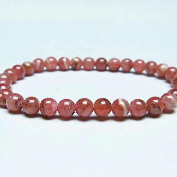 ＼P5倍＆最大2,000円OFF／ インカローズ ブレスレット 6mm ロードクロサイト ブレス 菱マンガン鉱 bracelet インカの薔薇 inca rose 一点物 メール便可 [M便 1/10] 111-46543