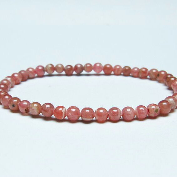 ＼P5倍＆最大2,000円OFF／ インカローズ ブレスレット 4mm ロードクロサイト ブレス 菱マンガン鉱 bracelet インカの薔薇 inca rose 一点物 メール便可 [M便 1/10] 111-46592