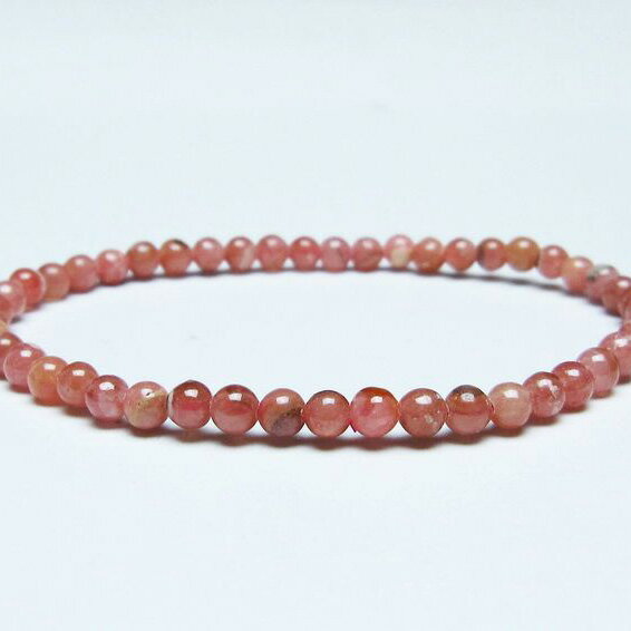 ＼P5倍＆最大2,000円OFF／ インカローズ ブレスレット 4mm ロードクロサイト ブレス 菱マンガン鉱 bracelet インカの薔薇 inca rose 一点物 メール便可 [M便 1/10] 111-46593