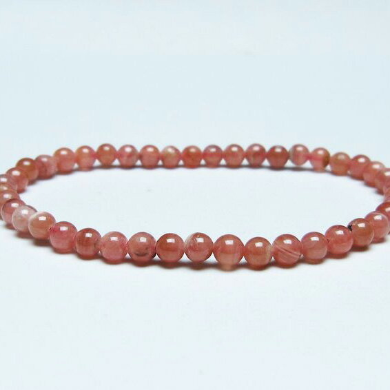 ＼P5倍＆最大2,000円OFF／ インカローズ ブレスレット 4mm ロードクロサイト ブレス 菱マンガン鉱 bracelet インカの薔薇 inca rose 一点物 メール便可 [M便 1/10] 111-46595