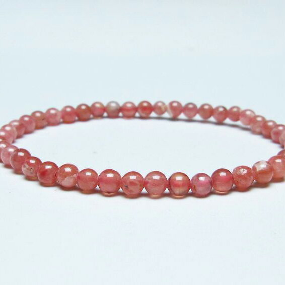 ＼P5倍＆最大2,000円OFF／ インカローズ ブレスレット 4mm ロードクロサイト ブレス 菱マンガン鉱 bracelet インカの薔薇 inca rose 一点物 メール便可 [M便 1/10] 111-46606