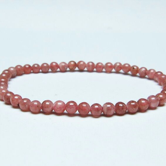 ＼P5倍＆最大2,000円OFF／ インカローズ ブレスレット 4mm ロードクロサイト ブレス 菱マンガン鉱 bracelet インカの薔薇 inca rose 一点物 メール便可 [M便 1/10] 111-46607