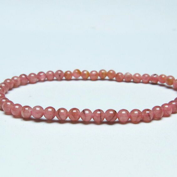 ＼P5倍＆最大2,000円OFF／ インカローズ ブレスレット 4mm ロードクロサイト ブレス 菱マンガン鉱 bracelet インカの薔薇 inca rose 一点物 メール便可 [M便 1/10] 111-46608