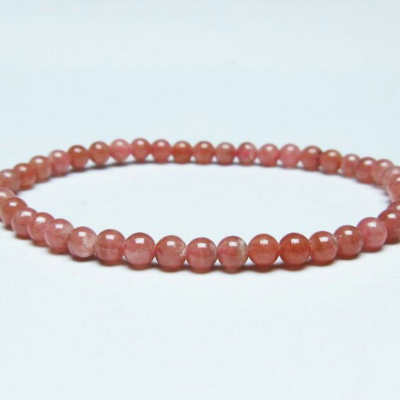 ＼P5倍＆最大2,000円OFF／ インカローズ ブレスレット 4mm ロードクロサイト ブレス 菱マンガン鉱 bracelet インカの薔薇 inca rose 一点物 メール便可 [M便 1/10] 111-46610