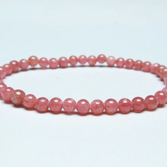 ＼P5倍＆最大2,000円OFF／ インカローズ ブレスレット 4mm ロードクロサイト ブレス 菱マンガン鉱 bracelet インカの薔薇 inca rose 一点物 メール便可 [M便 1/10] 111-46613