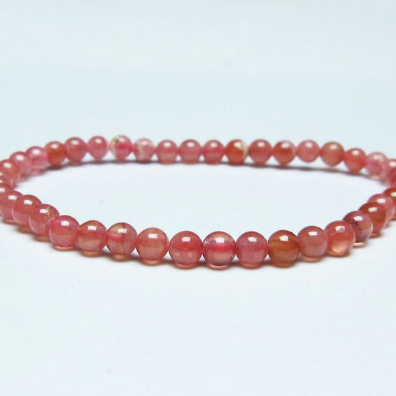 ＼P5倍＆最大2,000円OFF／ インカローズ ブレスレット 4mm ロードクロサイト ブレス 菱マンガン鉱 bracelet インカの薔薇 inca rose 一点物 メール便可 [M便 1/10] 111-46614