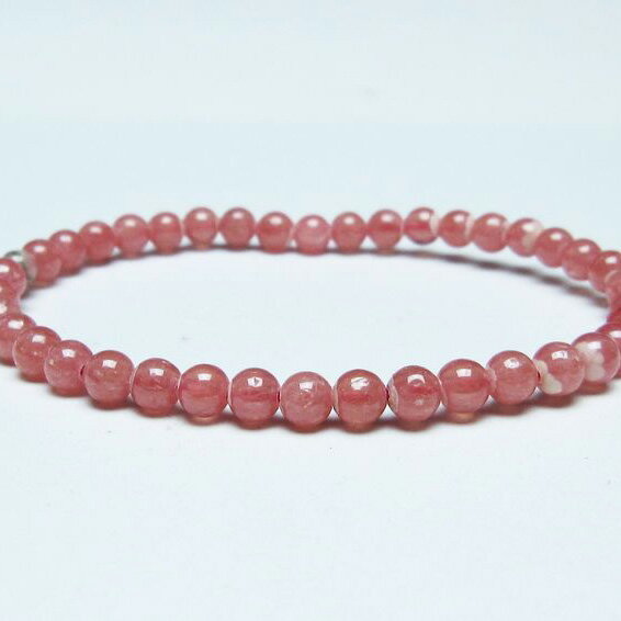 ＼P5倍＆最大2,000円OFF／ インカローズ ブレスレット 5mm ロードクロサイト ブレス 菱マンガン鉱 bracelet インカの薔薇 inca rose 一点物 メール便可 [M便 1/10] 111-46625