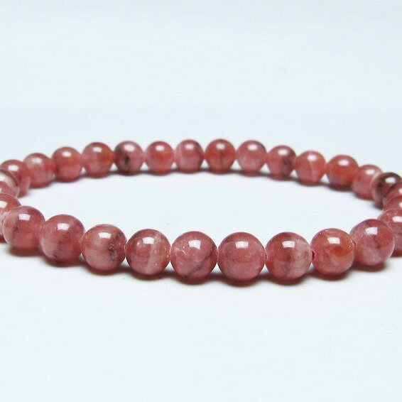 ＼P5倍＆最大2,000円OFF／ インカローズ ブレスレット 6mm ロードクロサイト ブレス 菱マンガン鉱 bracelet インカの薔薇 inca rose 一点物 メール便可 [M便 1/10] 111-46651