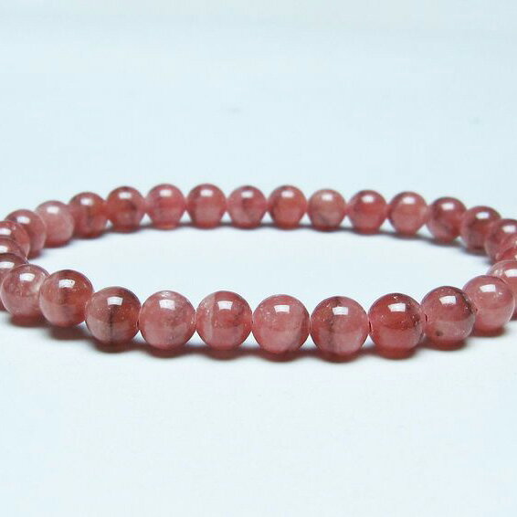 ＼P5倍＆最大2,000円OFF／ インカローズ ブレスレット 6mm ロードクロサイト ブレス 菱マンガン鉱 bracelet インカの薔薇 inca rose 一点物 メール便可 [M便 1/10] 111-46659