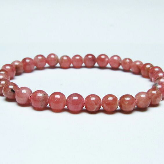 ＼P5倍＆最大2,000円OFF／ インカローズ ブレスレット 6mm ロードクロサイト ブレス 菱マンガン鉱 bracelet インカの薔薇 inca rose 一点物 メール便可 [M便 1/10] 111-46661