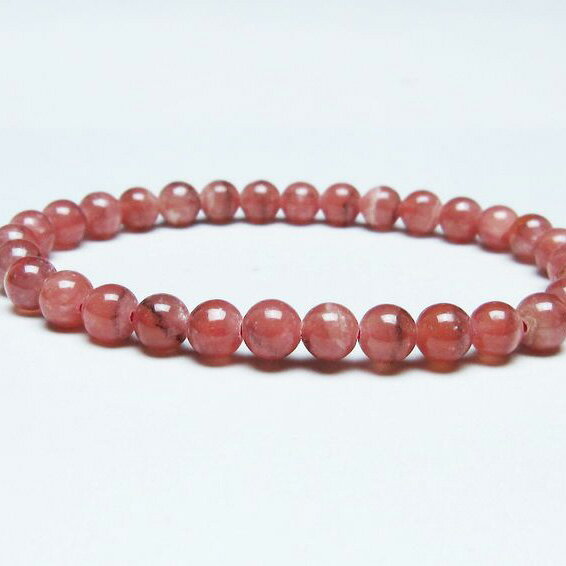 ＼P5倍＆最大2,000円OFF／ インカローズ ブレスレット 6mm ロードクロサイト ブレス 菱マンガン鉱 bracelet インカの薔薇 inca rose 一点物 メール便可 [M便 1/10] 111-46667