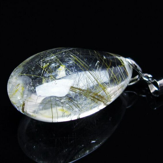 プラチナルチルクォーツ ペンダント ルチレイテッドクォーツ ペンダントトップ pendant 一点物 メール便可 [M便 1/20] 112-13111