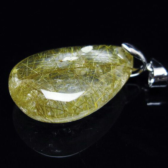 プラチナルチルクォーツ ペンダント ルチレイテッドクォーツ ペンダントトップ pendant 一点物 送料無料 112-13163