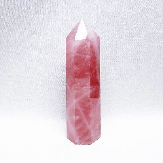 ローズクォーツ 六角柱 ピンク ポイント 置物 rose quartz ばら石英 一点...