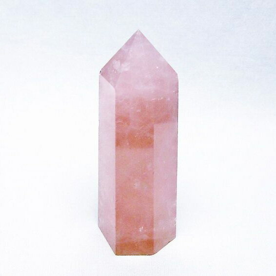 ローズクォーツ 六角柱 ピンク ポイント 置物 rose quartz ばら石英 一点...