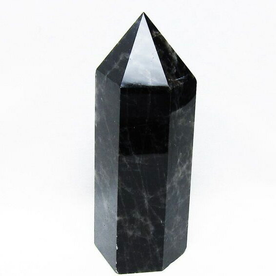 黒水晶 六角柱 モリオン ポイント morion 置物 一点物 152-3670