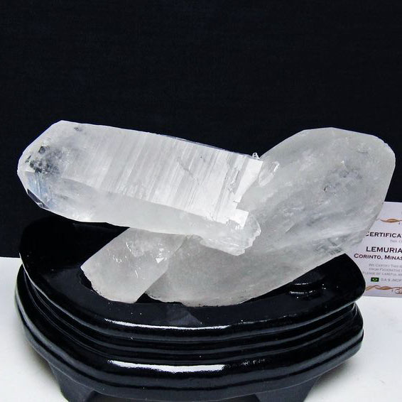 レムリアンシード クリスタル 水晶 クラスター 原石 台座付属 ブラジル ミ...