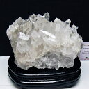 2.1Kg レムリアンシード クリスタル 水晶 クラスター 原石 台座付属 ブラジル ミナスジェライス州 コリント産 浄化 開運 風水 置物 すいしょう 一点物 送料無料 192-697(3)