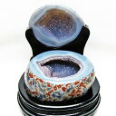 1.7Kg トレジャーメノウ 台座付属 アゲート 財宝メノウ 聚宝盆瑪瑙 agate ジオード 原石 瑪瑙 置物 龍穴 パワースポット 風水 開運 一点物 送料無料 175-1387