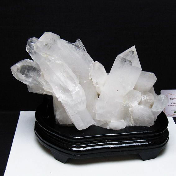 3.3Kg レムリアンシード クリスタル 水晶 クラスター 原石 台座付属 ブラ...
