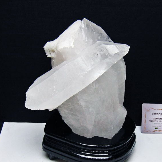 2.3Kg レムリアンシード クリスタル 水晶 クラスター 原石 台座付属 ブラ...