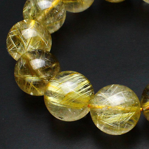 タイチンルチル ブレスレット 17mm rutilelated quartz ブレス bracelet ルチルクォーツ ルチレイテッドクォーツ メンズ レディー...