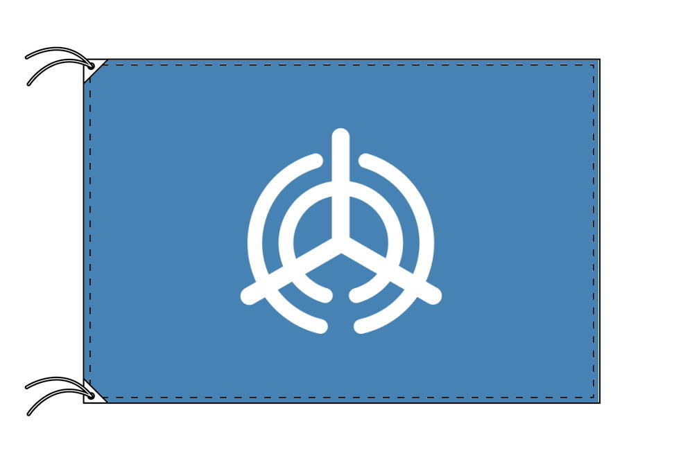 TOSPA 大分市旗 大分県県庁所在地の市の旗 120×180cm テトロン製 日本製 日本の県庁所在地旗シリーズ