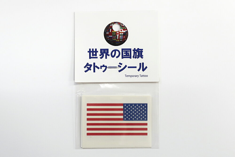 TOSPA フェイスシール2枚セット アメリカ 国旗柄 約2.7×4.1cm タトゥーシール