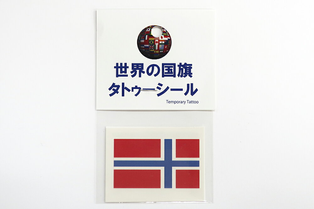 TOSPA フェイスシール2枚セット ノルウェー 国旗柄 約2.7×4.1cm タトゥーシール