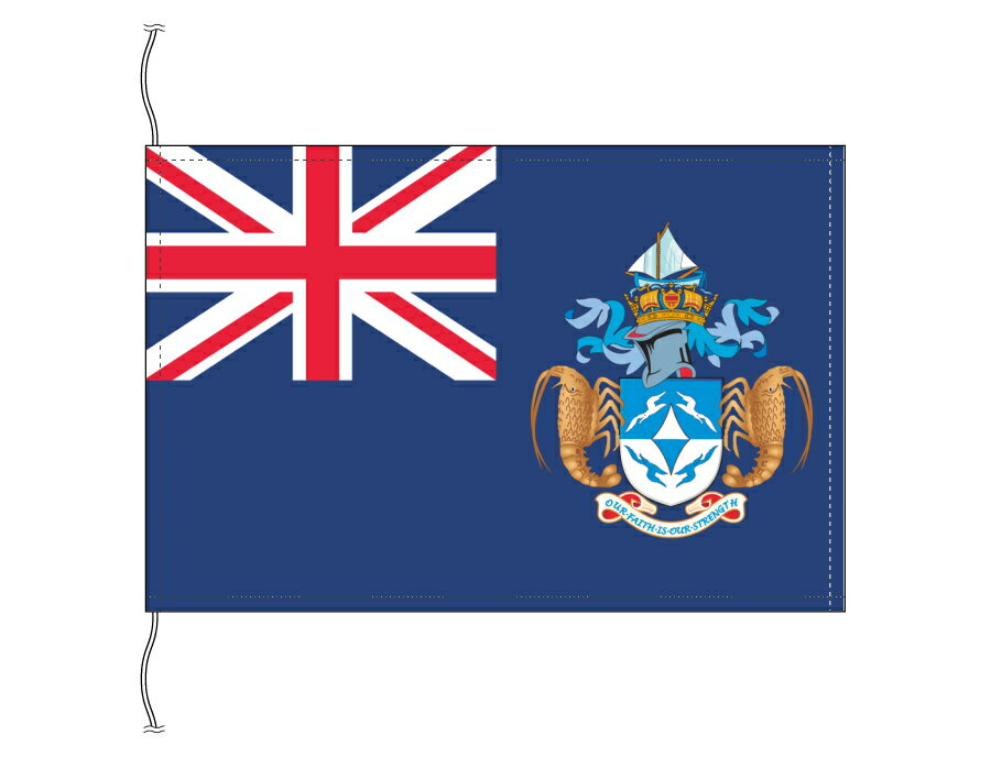 TOSPA イギリス海外領の旗 セントヘレナの保護領トリスタン ダ クーニャの旗（卓上旗16×24cm）【受注生産】