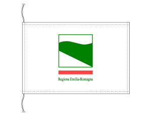 TOSPA イタリア 州旗 エミリア=ロマーニャ州(卓上旗16×24cm 高級テトロン製 日本製)